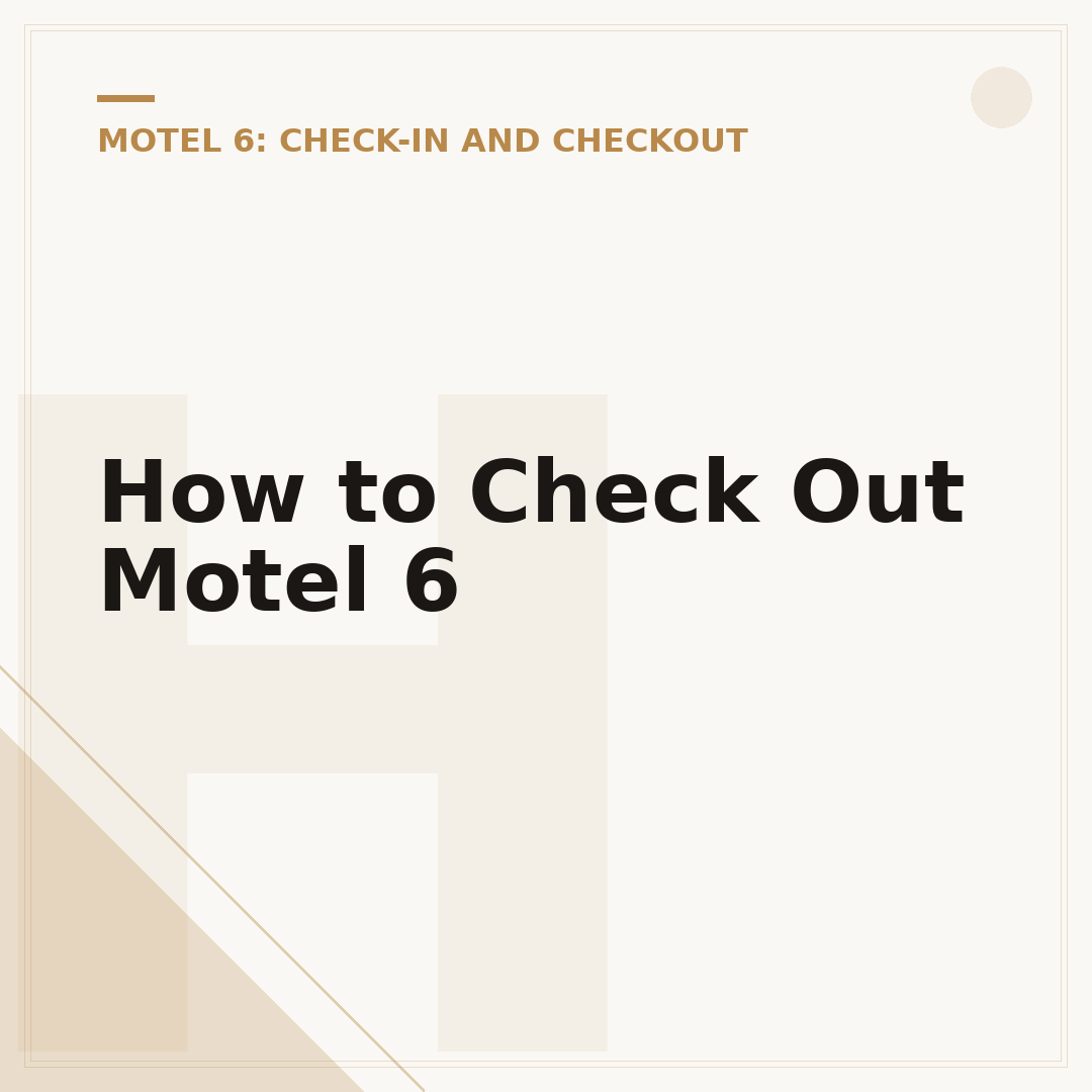 How to Check Out Motel 6