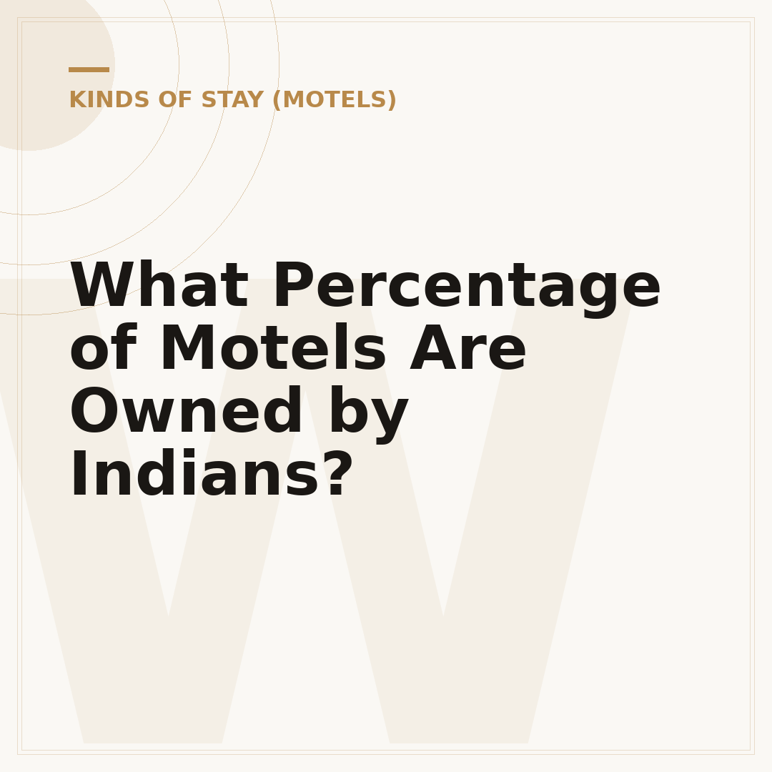 What Percentage of Motels Are Owned by Indians?