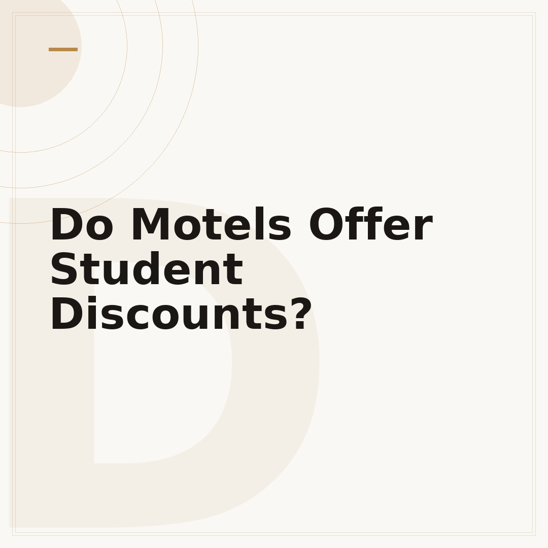 Do Motels Offer Student Discounts?