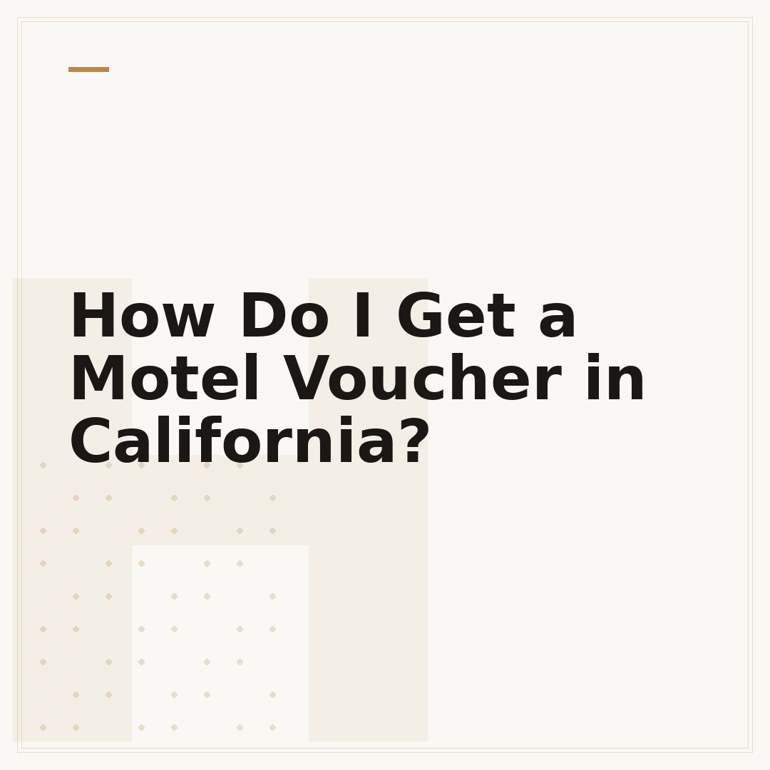 How Do I Get a Motel Voucher in California?