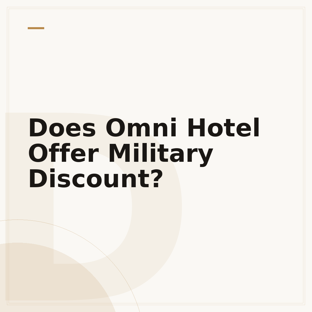 Does Omni Hotel Offer Military Discount?