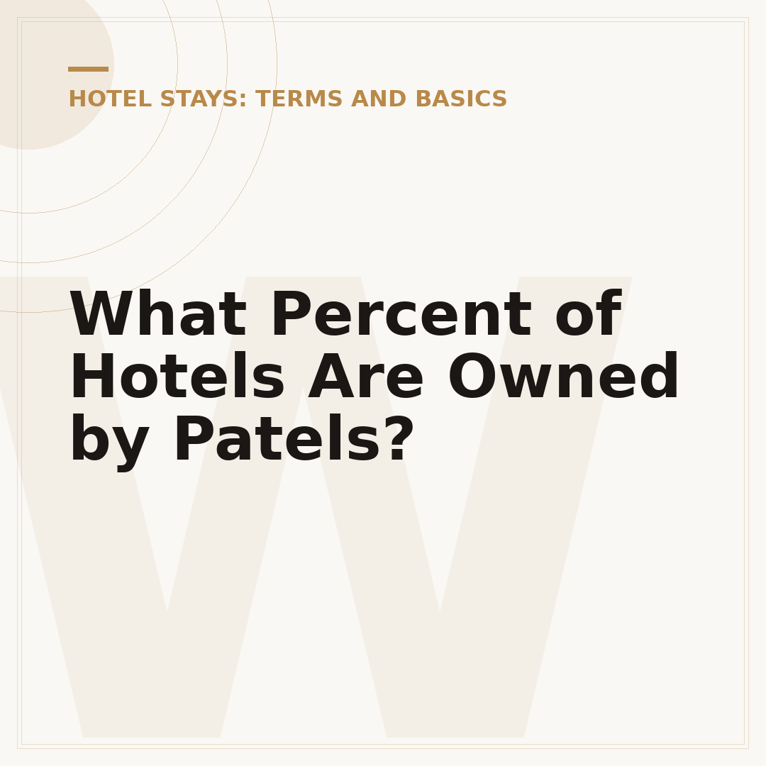 What Percent of Hotels Are Owned by Patels?