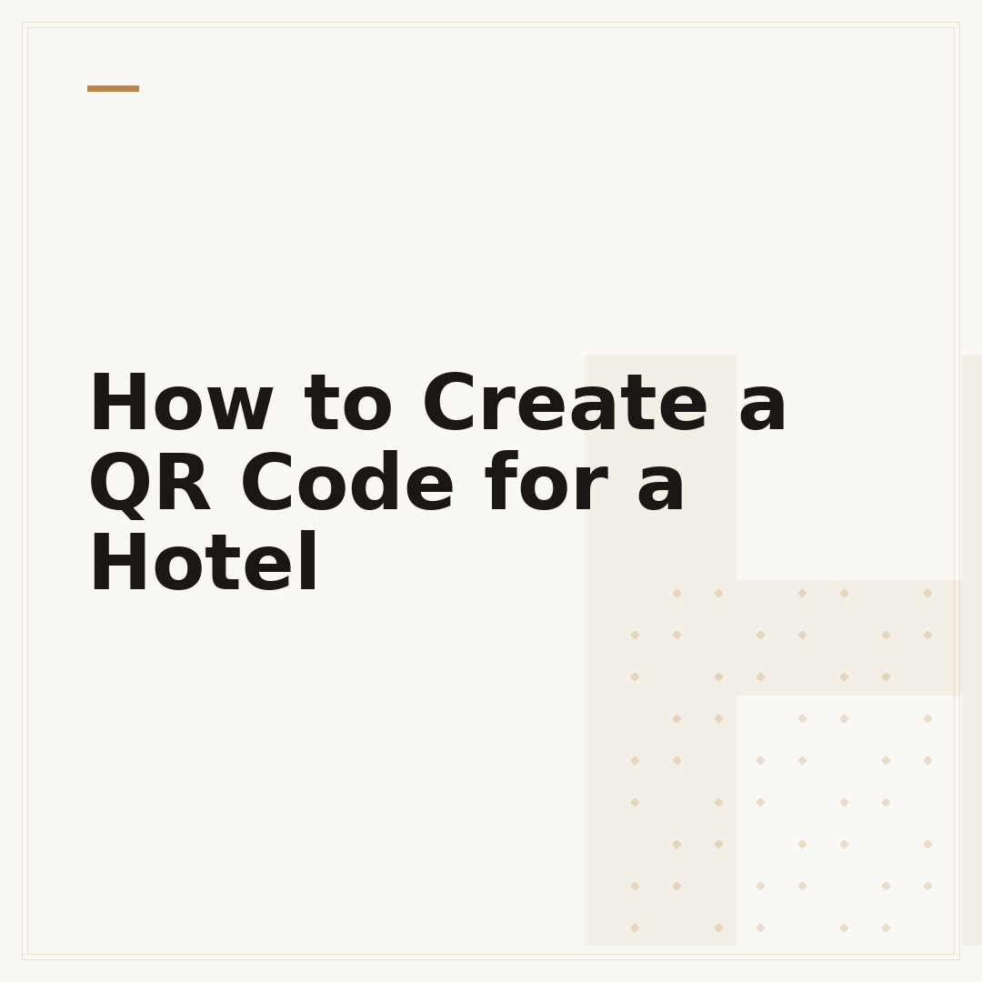 How to Create a QR Code for a Hotel