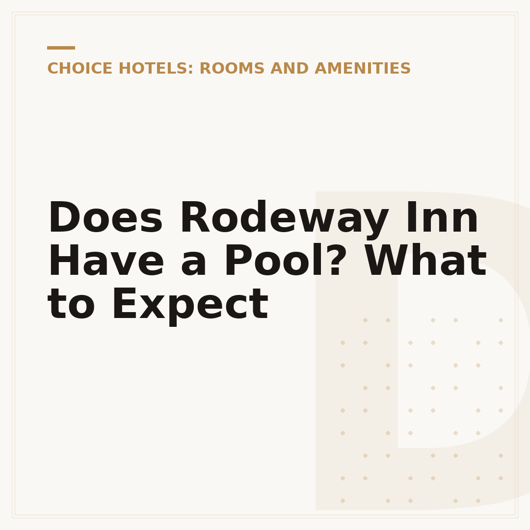 Does Rodeway Inn Have a Pool? What to Expect