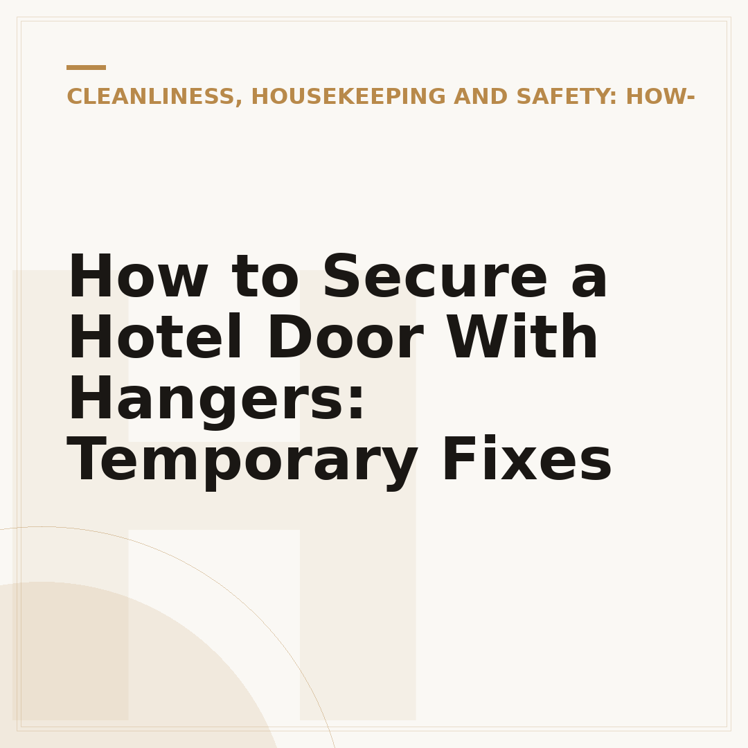 How to Secure a Hotel Door With Hangers: Temporary Fixes
