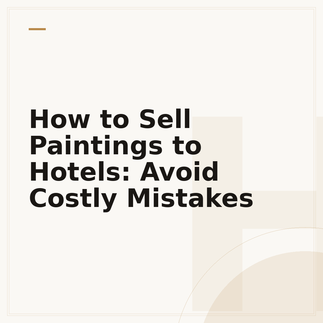How to Sell Paintings to Hotels: Avoid Costly Mistakes