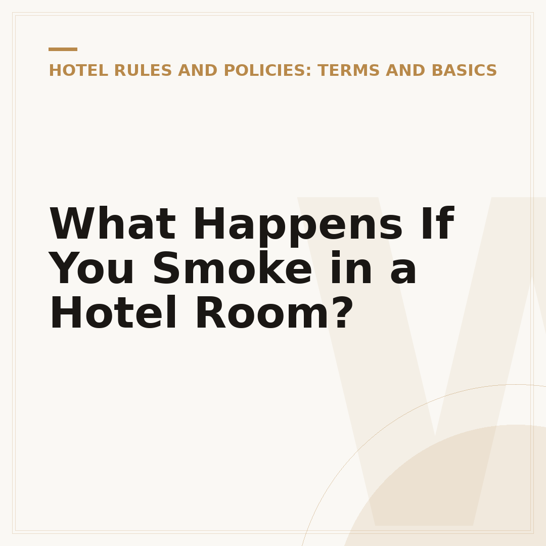 What Happens If You Smoke in a Hotel Room?
