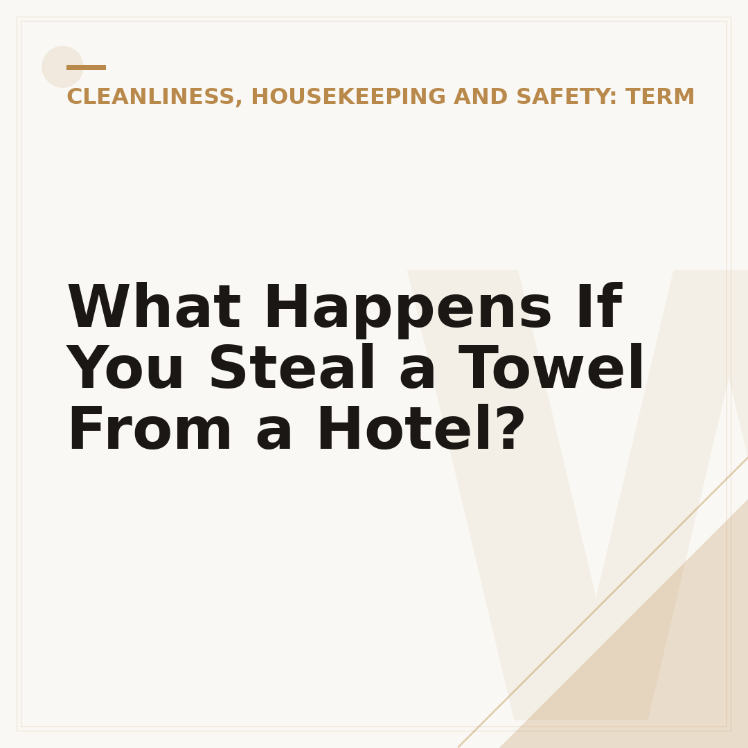 What Happens If You Steal a Towel From a Hotel?