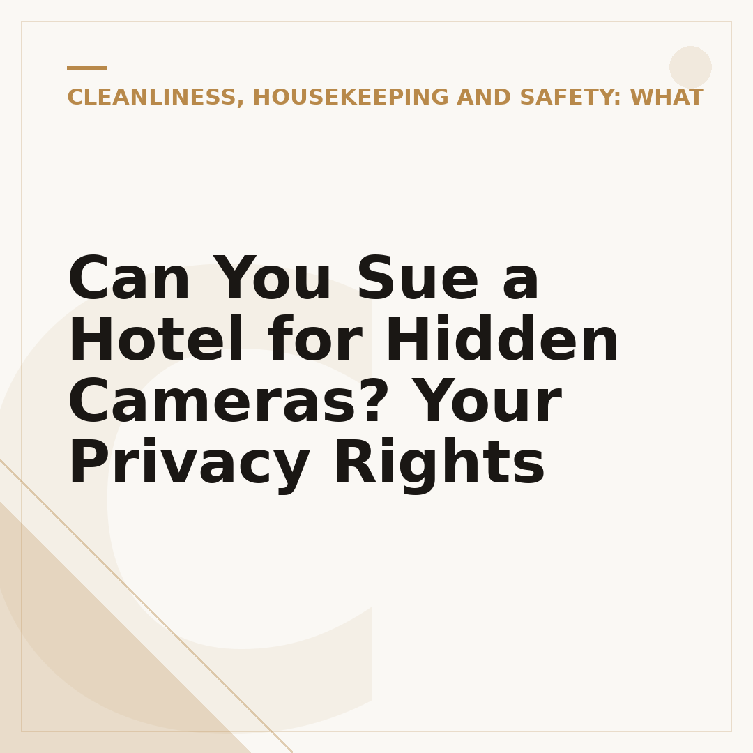 Can You Sue a Hotel for Hidden Cameras? Your Privacy Rights