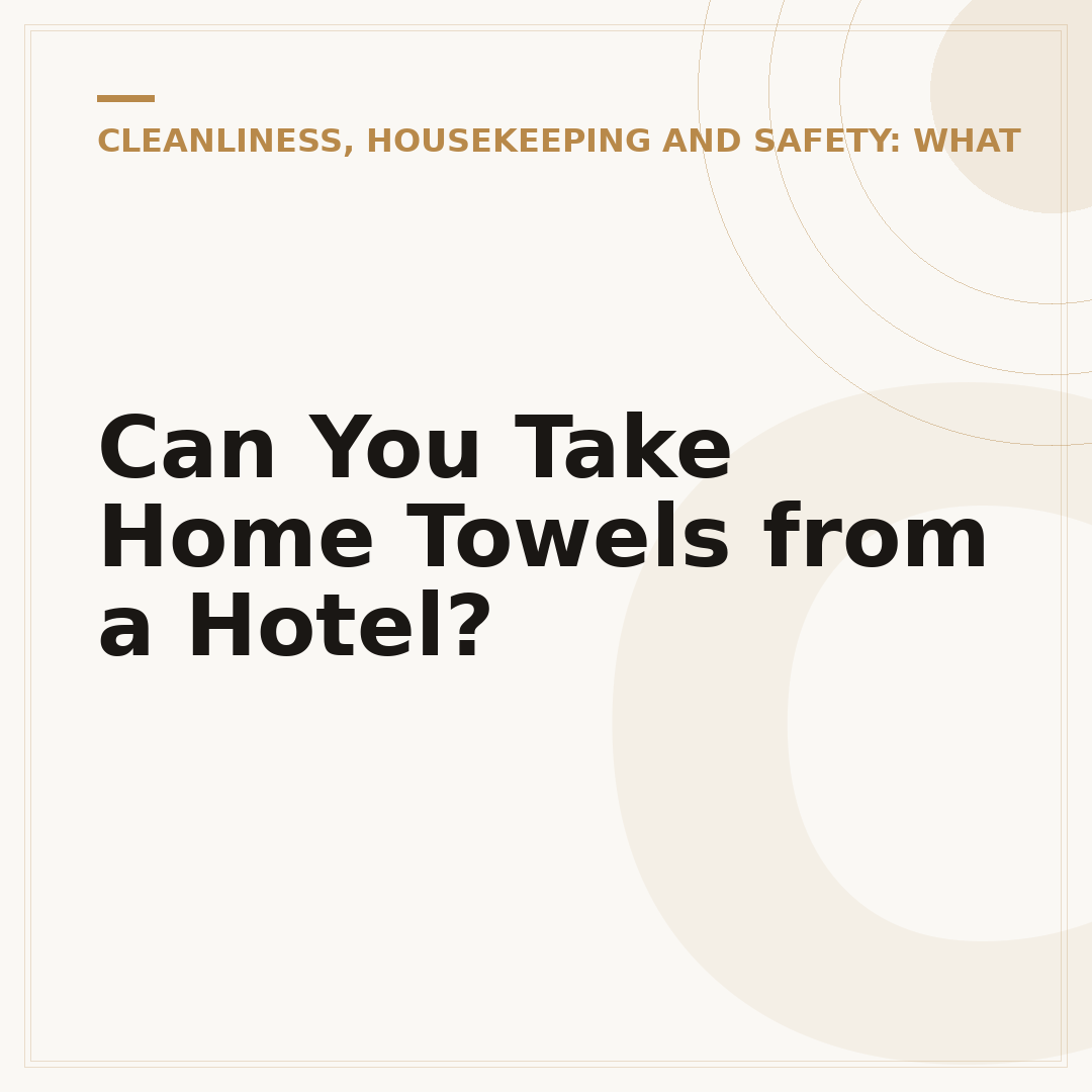 Can You Take Home Towels from a Hotel?