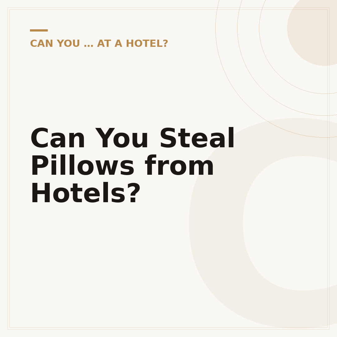 Can You Steal Pillows from Hotels?