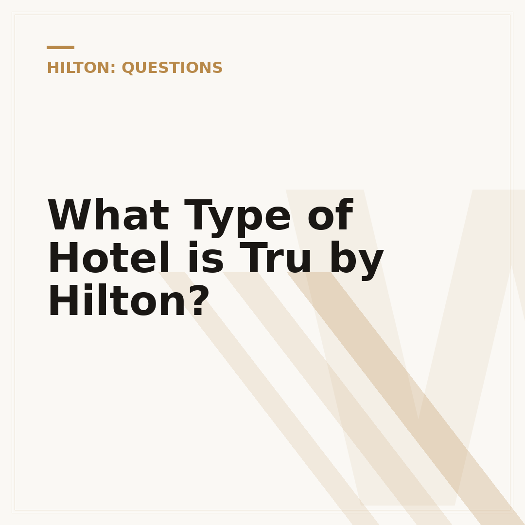 What Type of Hotel is Tru by Hilton?