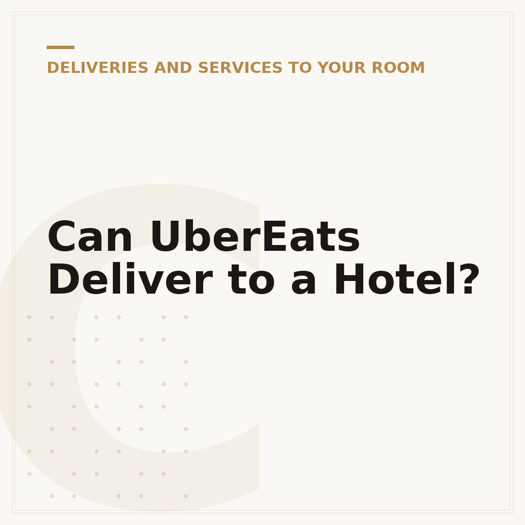 Can UberEats Deliver to a Hotel?