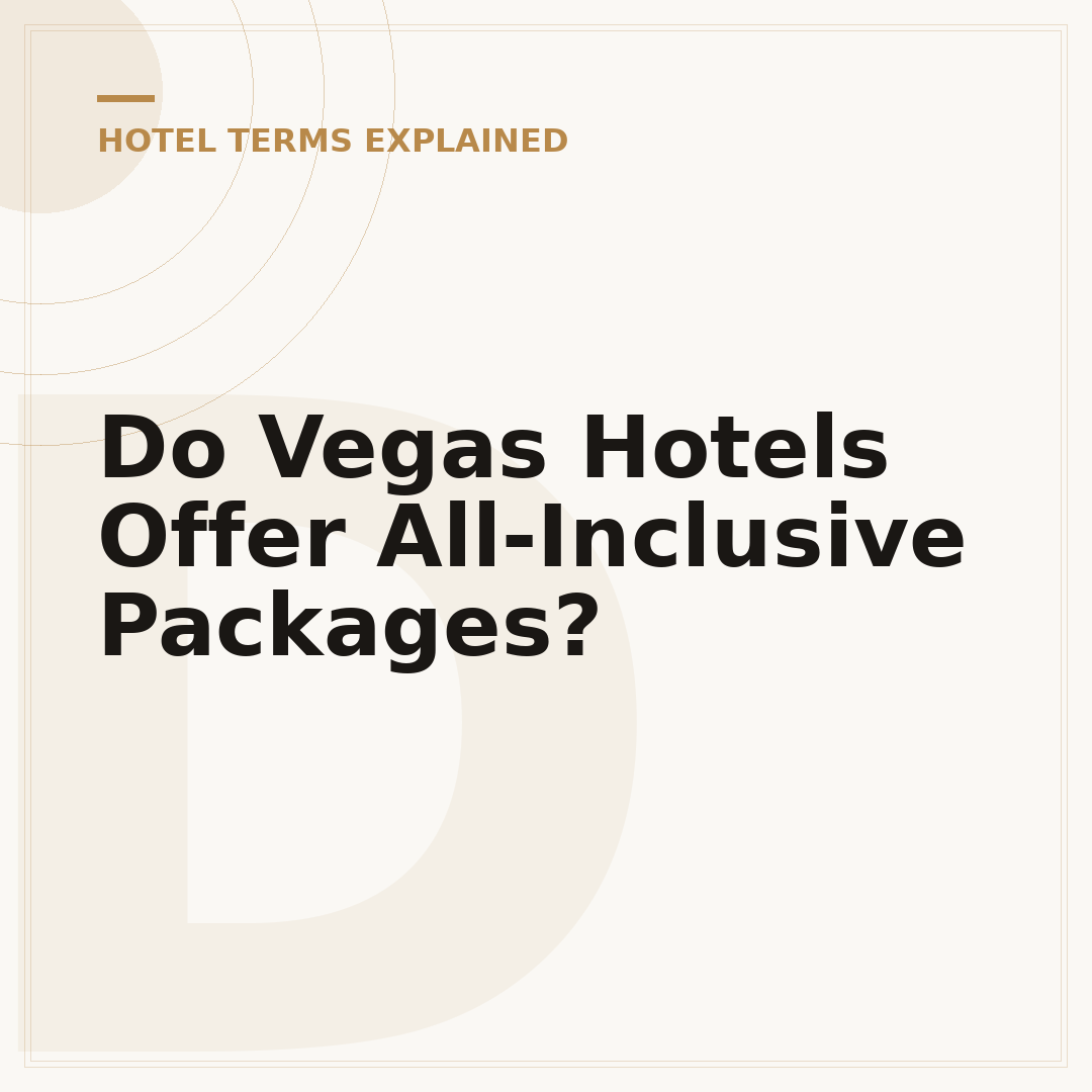 Do Vegas Hotels Offer All-Inclusive Packages?