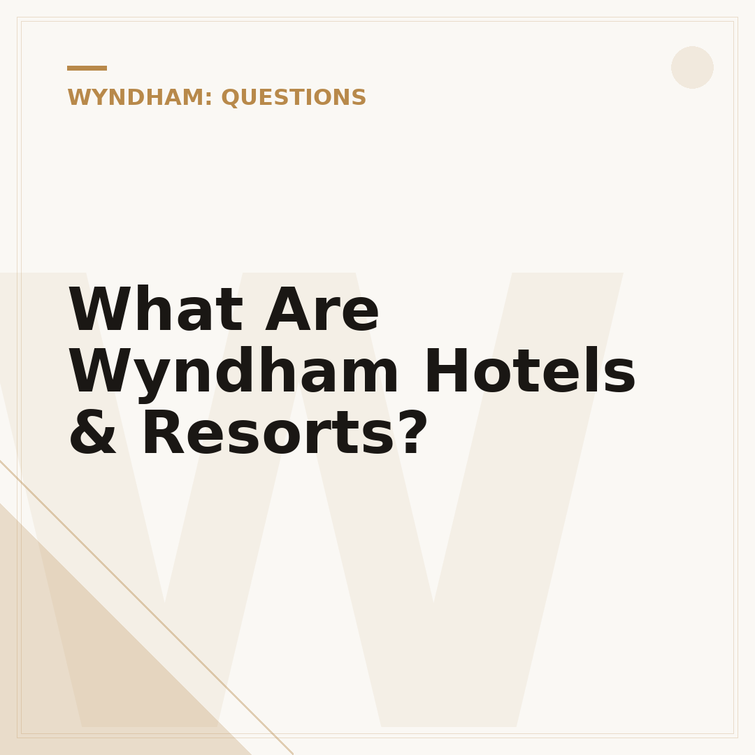 What Are Wyndham Hotels & Resorts?