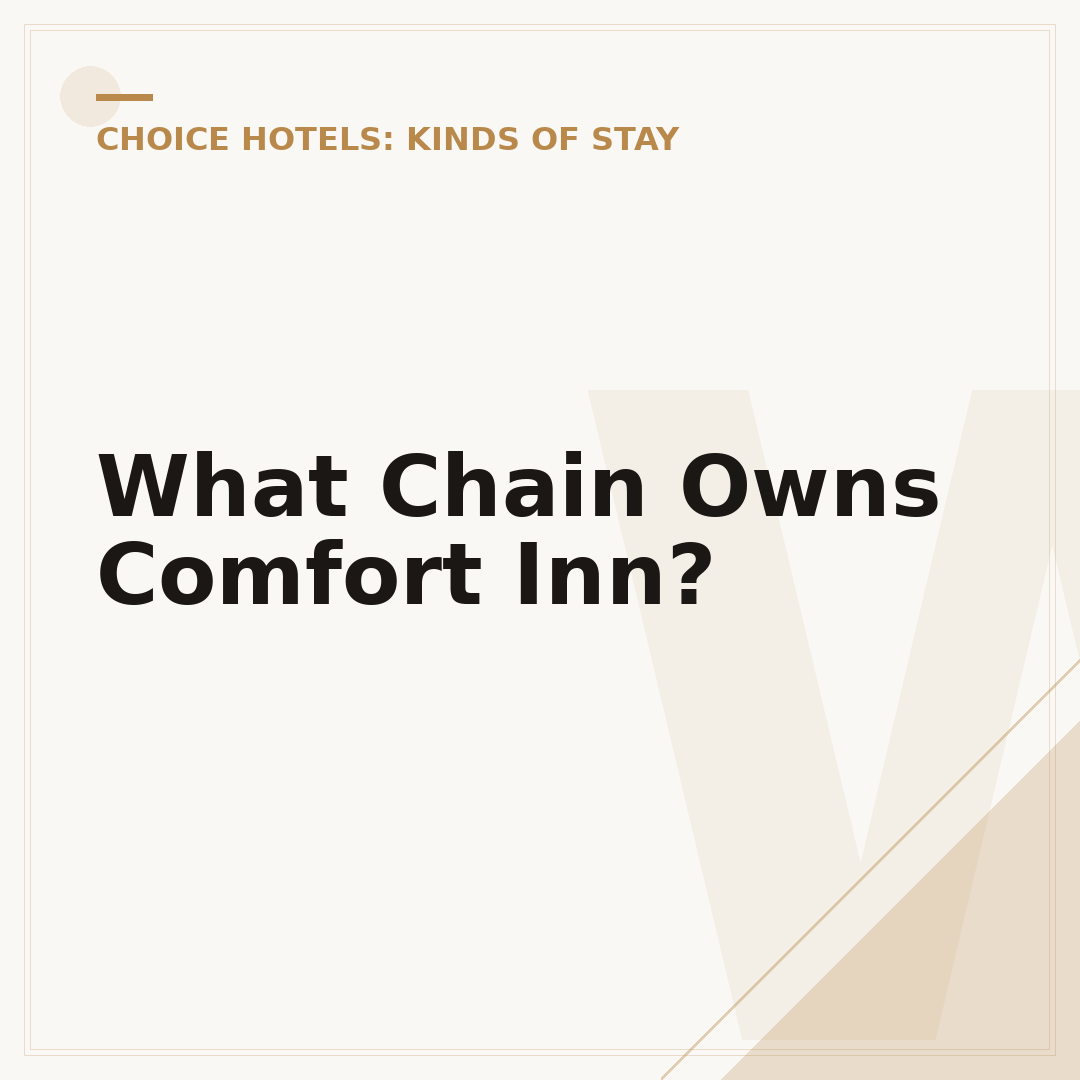 What Chain Owns Comfort Inn?