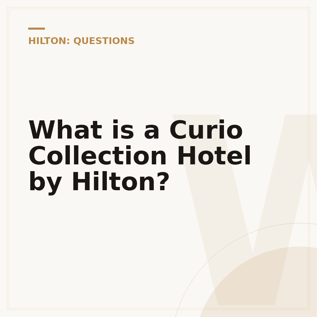 What is a Curio Collection Hotel by Hilton?