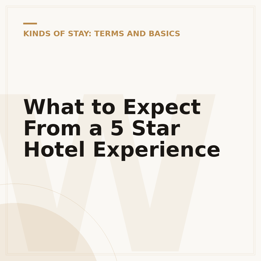 What to Expect From a 5 Star Hotel Experience