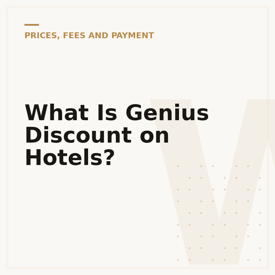 What Is Genius Discount on Hotels?
