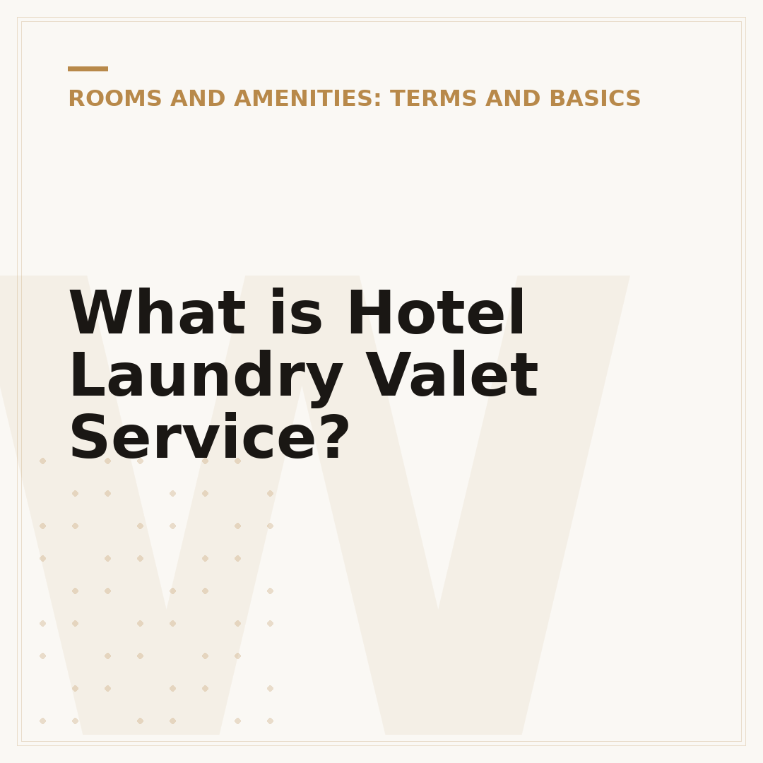 What is Hotel Laundry Valet Service?