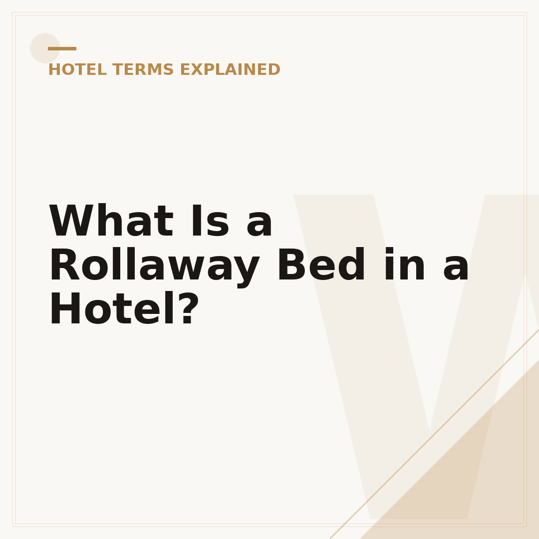 What Is a Rollaway Bed in a Hotel?