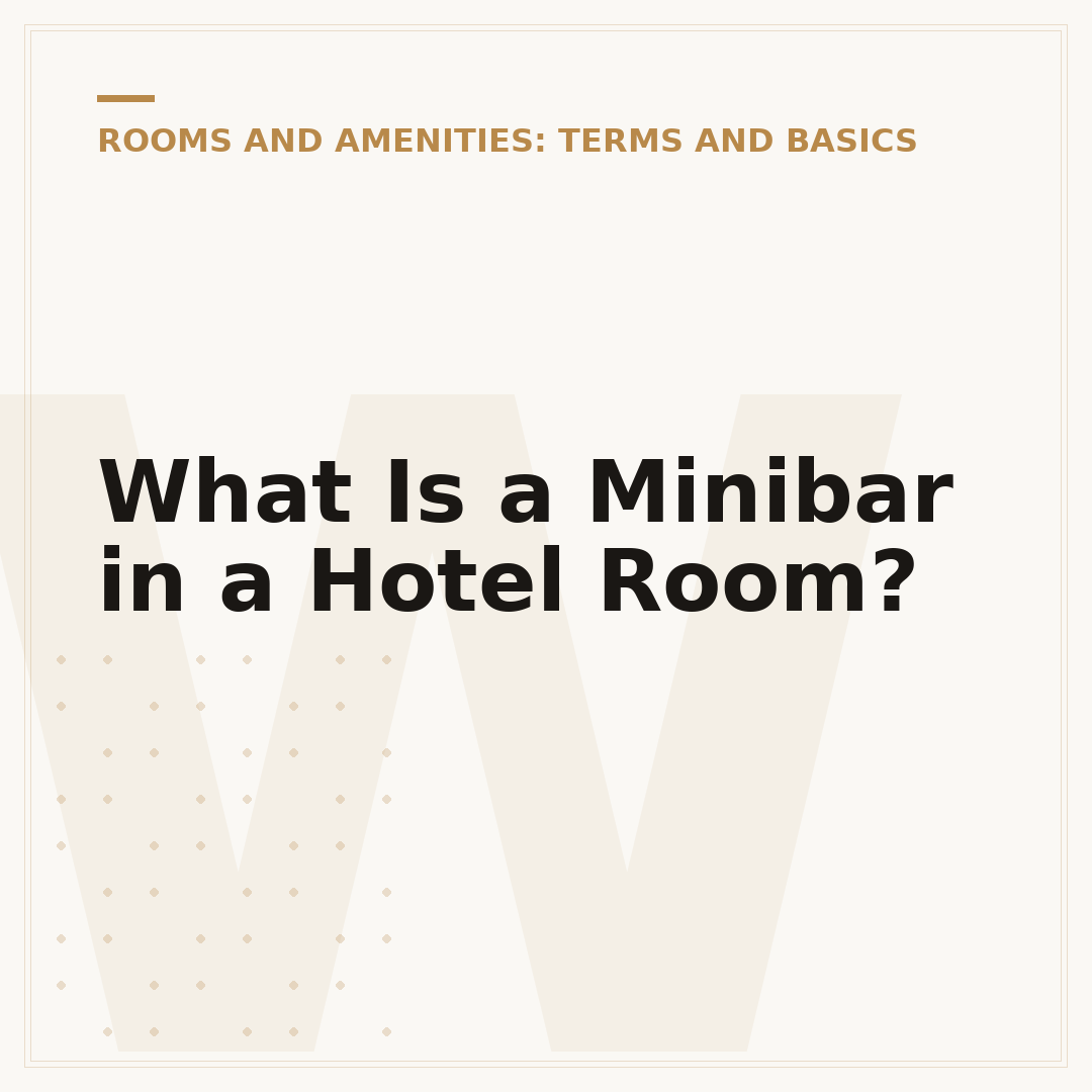 What Is a Minibar in a Hotel Room?
