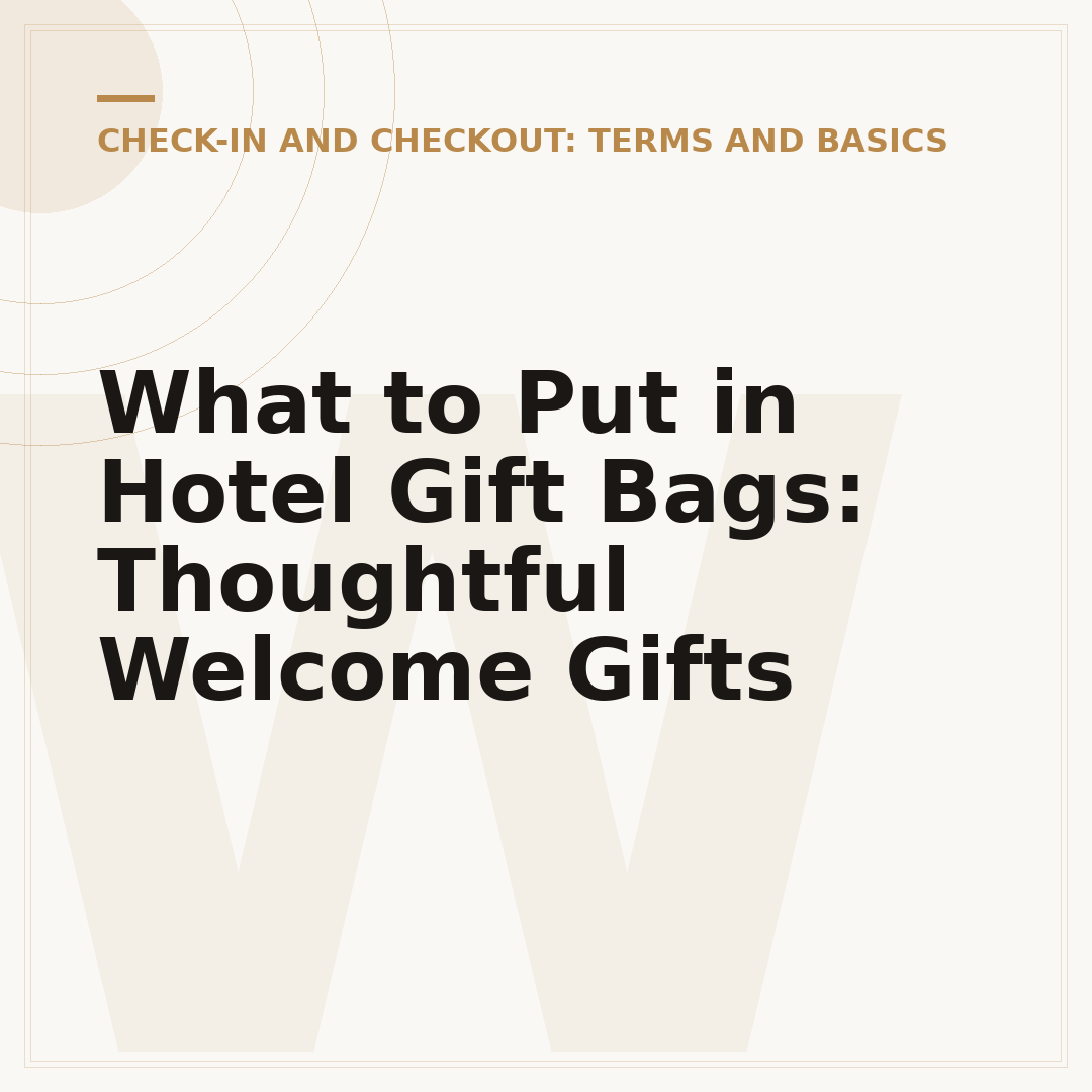 What to Put in Hotel Gift Bags: Thoughtful Welcome Gifts